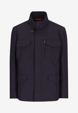 Fay Archive Fay Zip-Up Field Jacket Blue NAM1949057JWGSU807NAVY