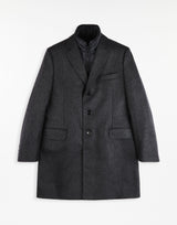 Fay Archive Single-Breasted Wool Blend Coat Gray NAM53491390GAHB801BLACK