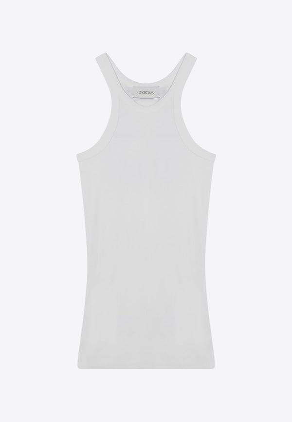 Sportmax Nastie Ribbed Tank Top White NASTIECO/Q_SPORM-001