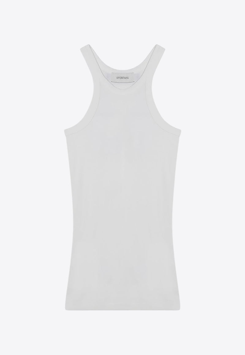 Sportmax Nastie Ribbed Tank Top White NASTIECO/Q_SPORM-001