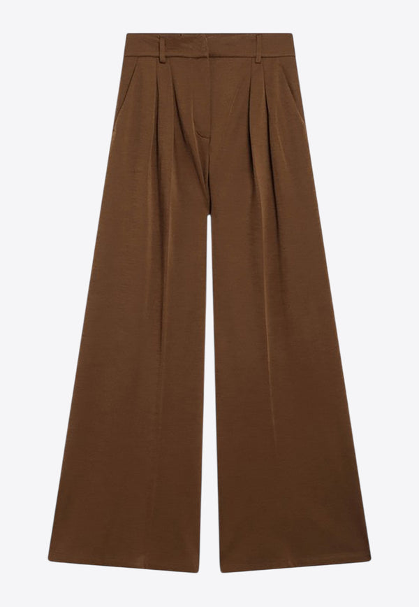 Max Mara Natale Wool Wide-Leg Pants Brown NATALEWO/R_MAXM-001