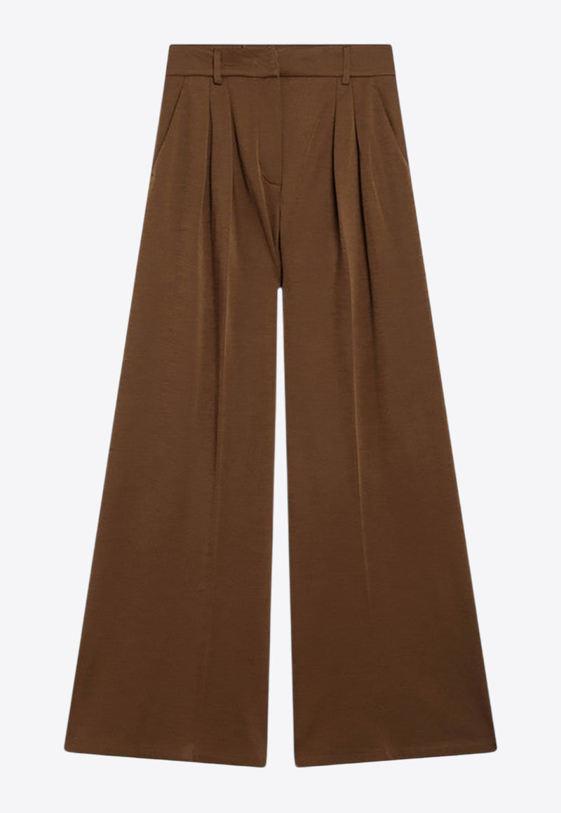 Max Mara Natale Wool Wide-Leg Pants Brown NATALEWO/R_MAXM-001