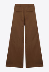Max Mara Natale Wool Wide-Leg Pants Brown NATALEWO/R_MAXM-001