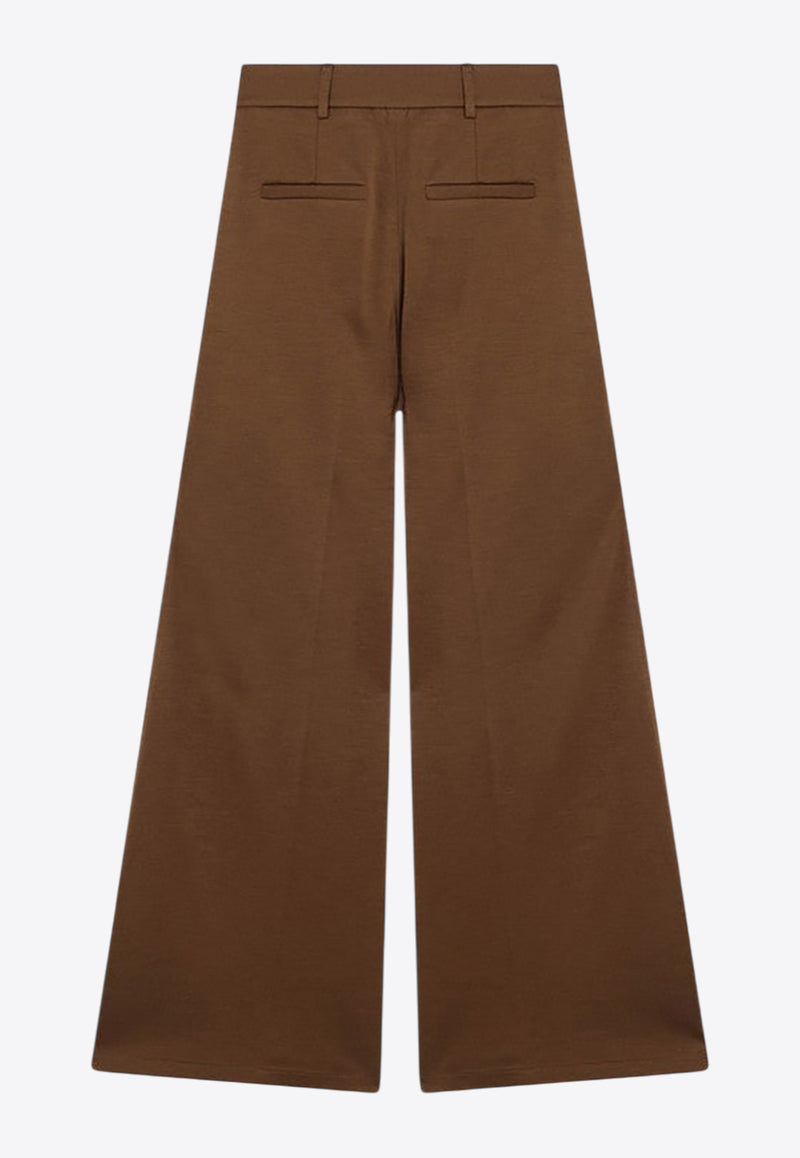 Max Mara Natale Wool Wide-Leg Pants Brown NATALEWO/R_MAXM-001