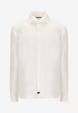 Fay Archive Linen Long-Sleeved Shirt NCMA148259THTKB001WHITE