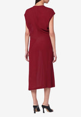6397 S-curve Midi Dress  Burgundy ND324VI/R_6397-BORDEAUX