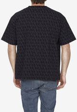 Valentino Toile Iconographe Print Crewneck T-shirt Black 4V3MG14Y-9KC-MXM