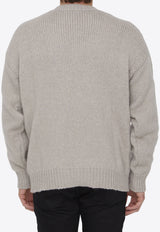 Roberto Collina Crewneck Sweater in Alpaca Blend Beige RP47101--MASTICE