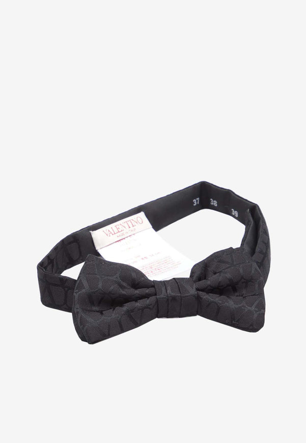 Valentino Toile Iconographe Jacquard Silk Bow Tie Black 4Y2EW002GDC--0NO