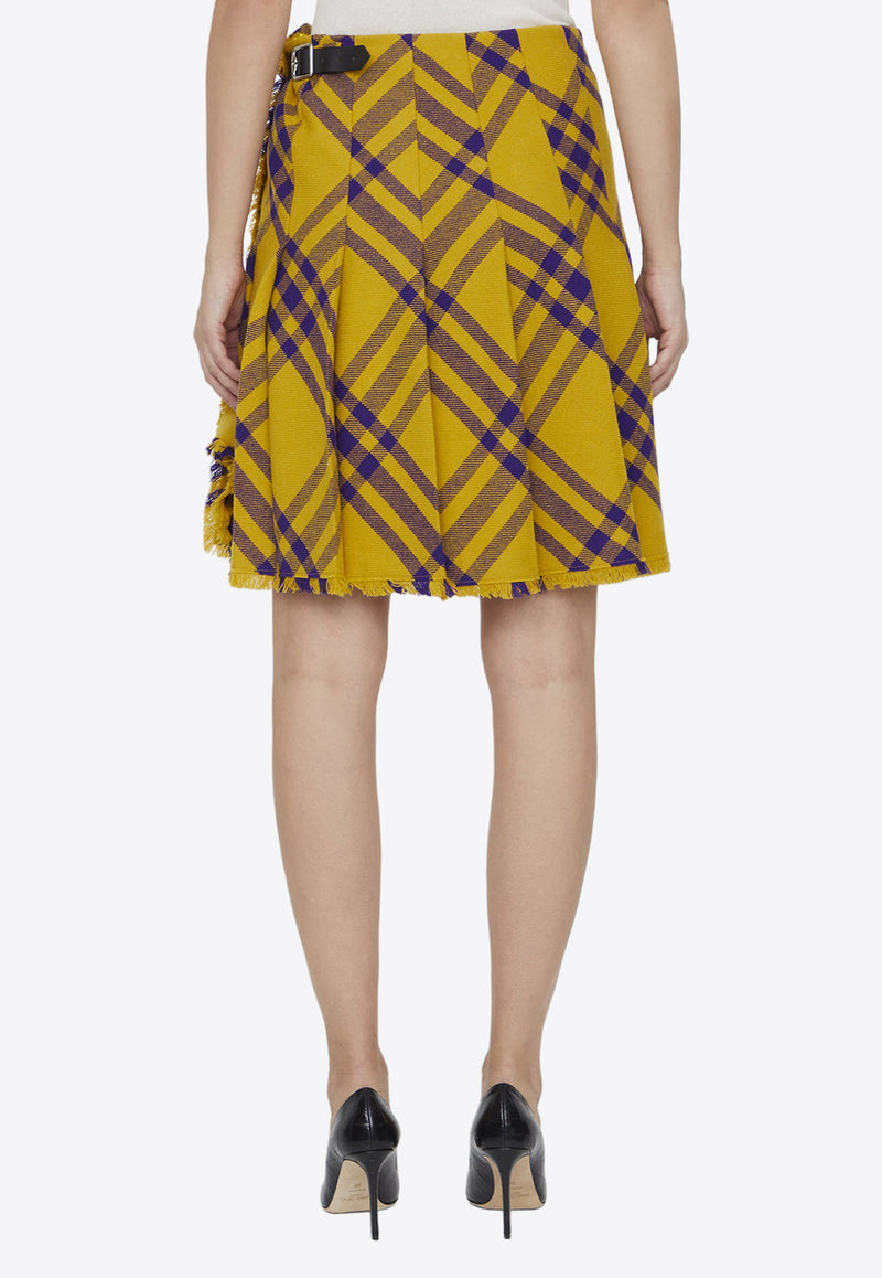 Burberry Check Wool Mini Skirt Yellow 8077198--B7339