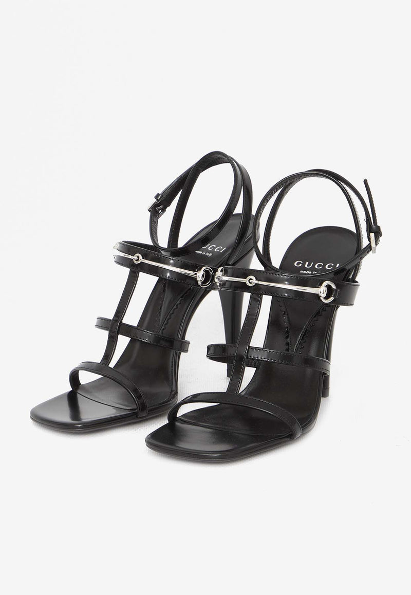 Gucci Horsebit 105 Leather Sandals Black 771563-CLG00-1000