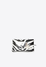 The Attico Mini Friday Zebra Print Leather Top Handle Bag Monochrome WAH02-EL020-020