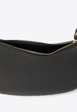 Valentino Mini Rockstud Hobo Bag in Grained Leather Black 4W2P0Z66-TAG-0NO