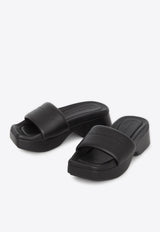 Alexander Wang Float Leather Slides Black 30124S028--001