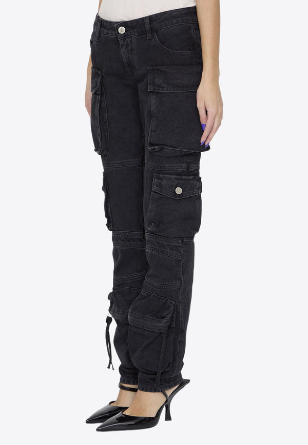 The Attico Essie Skinny Cargo Jeans Black WCP113-D066-100