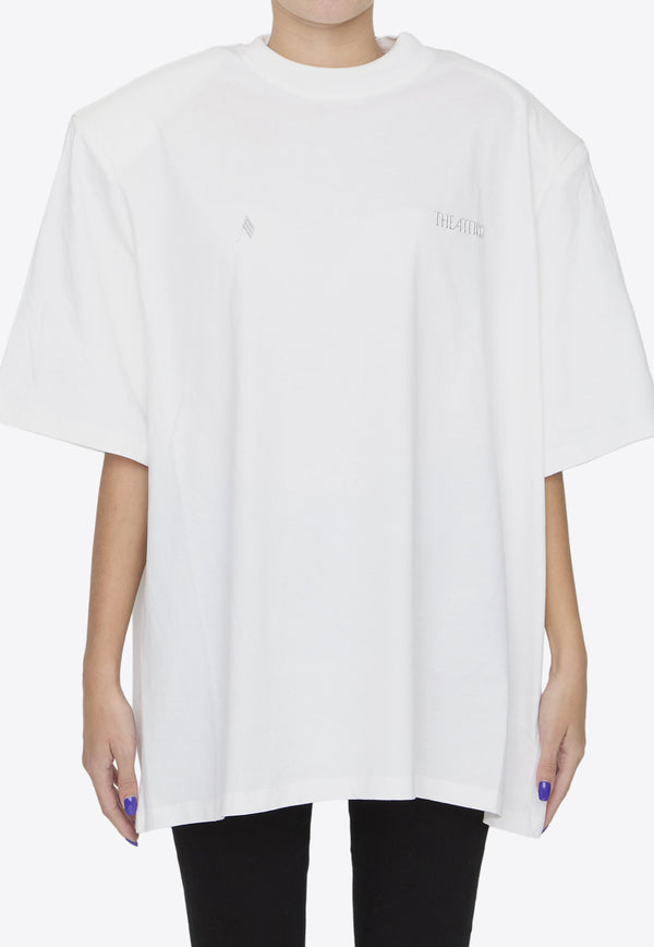 The Attico Kilie Oversized Crewneck T-shirt White WCT173-J025-001