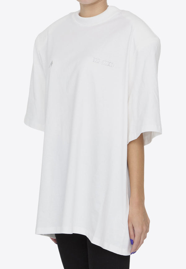 The Attico Kilie Oversized Crewneck T-shirt White WCT173-J025-001