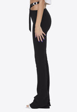 The Attico Cut-Out Flared Pants Black WCP166-RY02-100