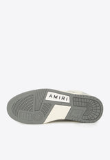 Amiri Skel Leather Low-Top Sneakers Gray PS24MFS001--GREY