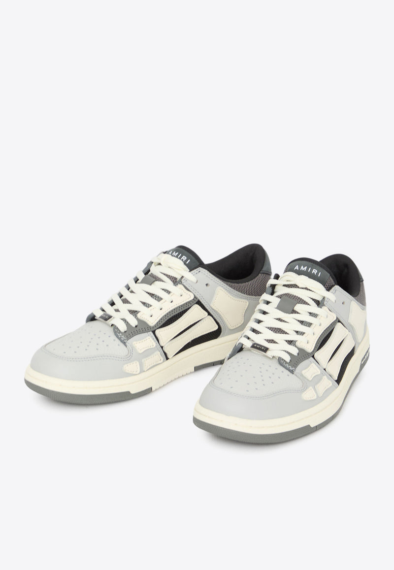 Amiri Skel Leather Low-Top Sneakers Gray PS24MFS001--GREY