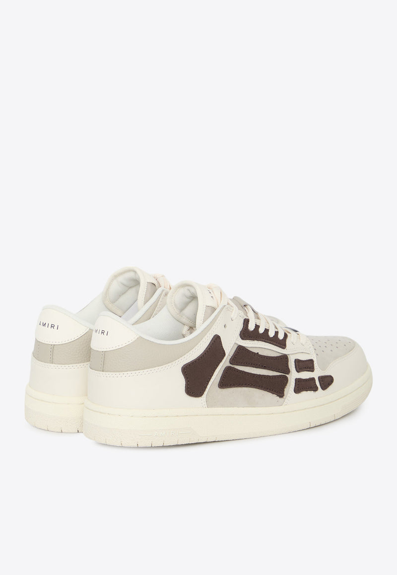 Amiri Skel Leather Low-Top Sneakers White PS24MFS002--BROWN