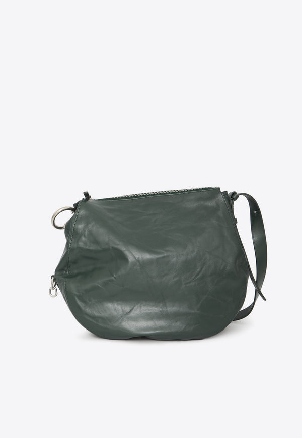 Burberry Medium Knight Calf Leather Shoulder Bag Green 8083344--B7325