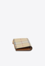 Burberry Small Check Bi-Fold Wallet Beige 8079204--A7026