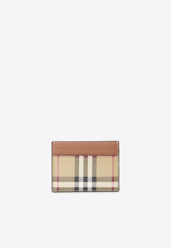 Burberry Check Print Cardholder Beige 8070418--A7026