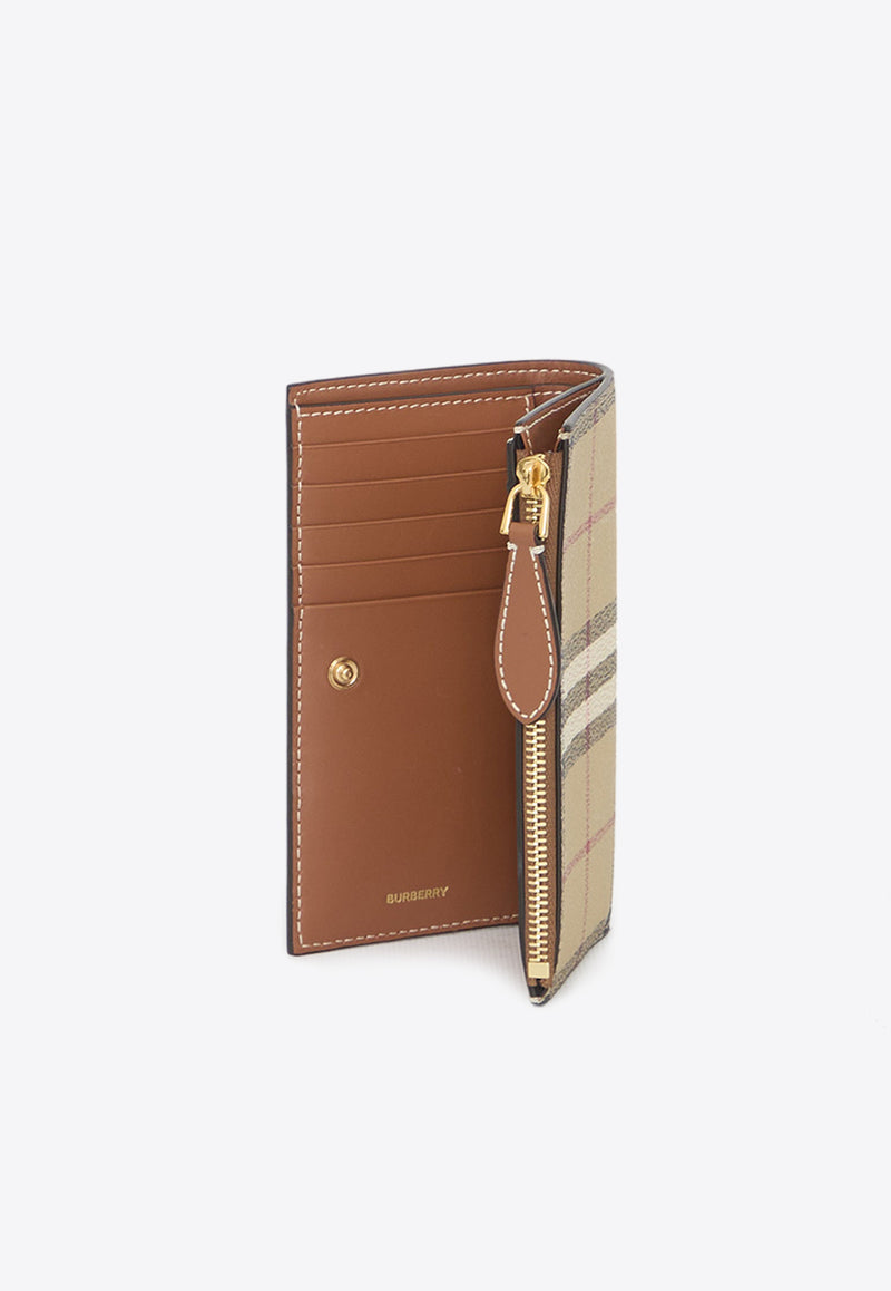 Burberry Medium Check Bi-Fold Wallet Beige 8079203--A7026