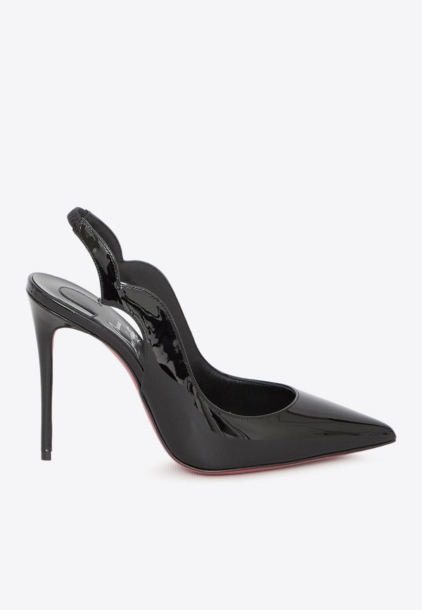 Christian Louboutin Hot Chick 100 Slingback Pumps in Patent Leather 3220303-B439-BLACK