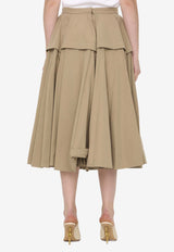 Bottega Veneta Compact Flared Skirt Beige 771700-VA5Y0-9733