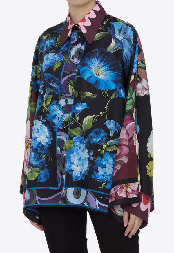 Dolce & Gabbana Fiori Long-Sleeved Silk Shirt F5O28T-HI1QN-S9000