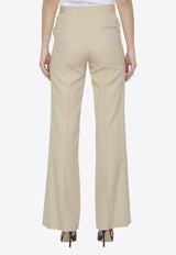 Stella McCartney Iconic Wide-Leg Tailored Pants Beige 640093-3DU701-2600