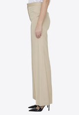 Stella McCartney Iconic Wide-Leg Tailored Pants Beige 640093-3DU701-2600