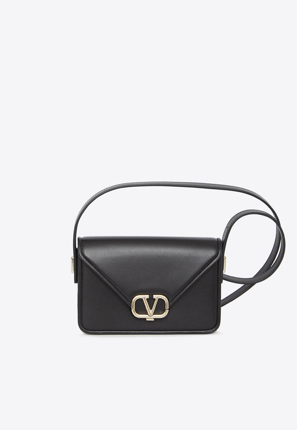 Valentino Small Letter Leather Shoulder Bag Black 3W2B0M59-IAI-0NO