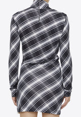 Jil Sander Check Patterned Mini Dress Black J03NH006-J20112-061