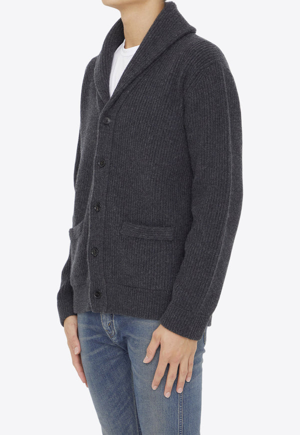 Roberto Collina Wool Blend Knitted Cardigan Gray RP37212--21