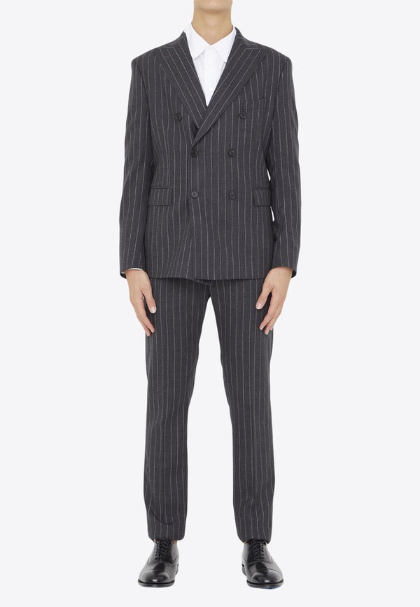 Tonello Pinstriped Two-Piece Wool Suit Gray 01AI3ROY-7460R-901