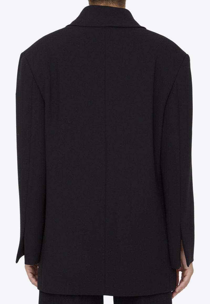 The Row Diomede Double-Breasted Wool Blazer Black 7428-W2571-BLK