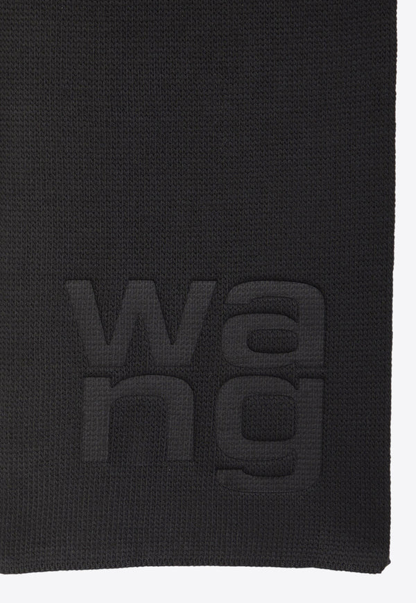 Alexander Wang Debossed Logo Scarf Black 4KC4239058--001