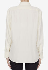 Gucci Silk Jacquard Long-Sleeved Shirt Cream 770319-ZAOOH-9054