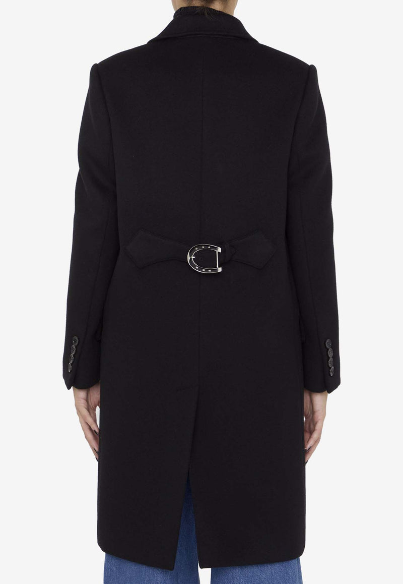 Gucci Single-Breasted Wool Coat Black 770042-ZHW03-1000