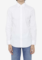 Gucci Embroidered GG Long-Sleeved Shirt  White 699563-ZAJON-9000