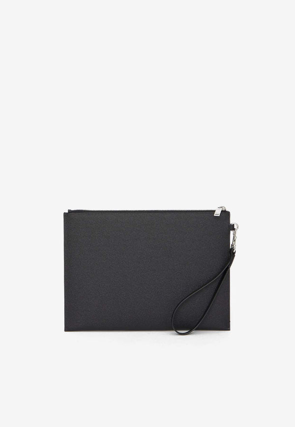 Saint Laurent Embossed Leather Pouch 683865-BTY0N-1000