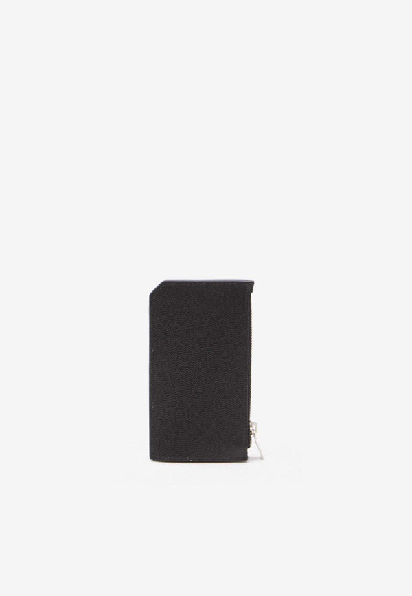 Saint Laurent Fragments Leather Zipped Cardholder 609362-BTY0N-1000
