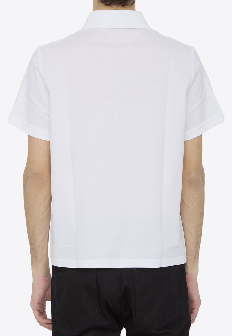 Saint Laurent Monogram Solid Polo T-shirt White 712300-YB2OC-9000