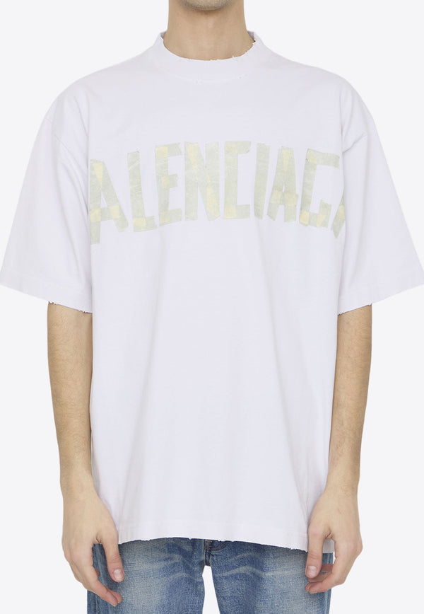 Balenciaga Tape Type Logo Crewneck T-shirt White 739784-TOVA9-9000
