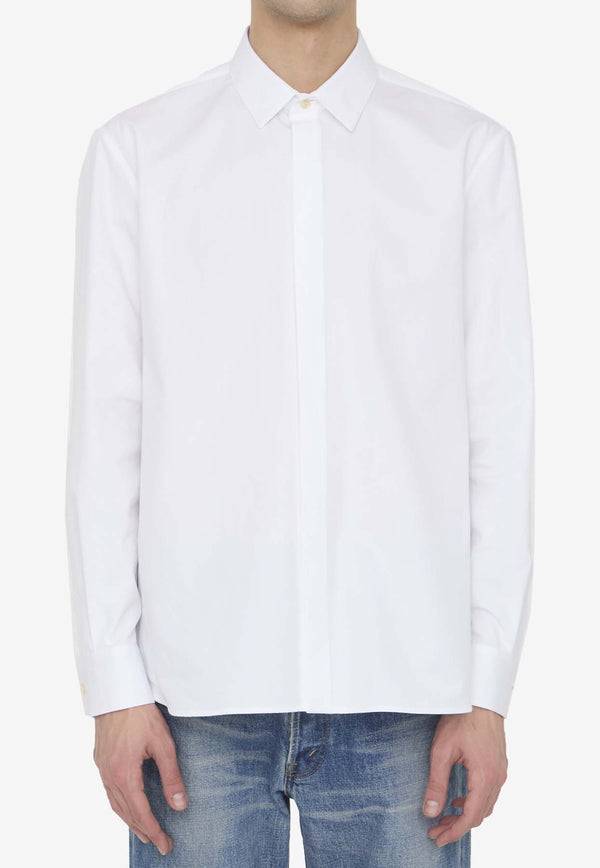 Saint Laurent Long-Sleeved Poplin Shirt 564269-Y1H48-9000