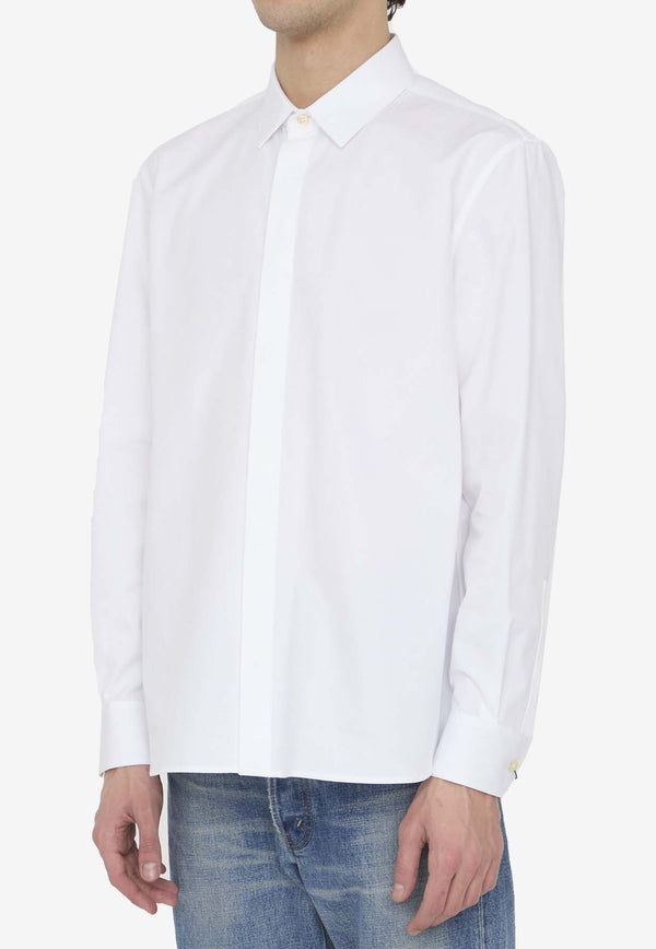 Saint Laurent Long-Sleeved Poplin Shirt 564269-Y1H48-9000