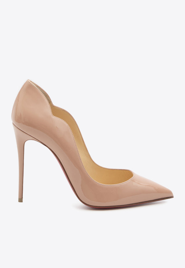 Christian Louboutin Hot Chick 100 Patent Leather Pumps  Beige 1190911-PK1A-NUDE